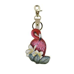 Orinal Hand-Painted Genuine Leather Bag Charm - African Adventure :3